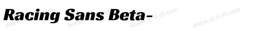 Racing Sans Beta字体转换